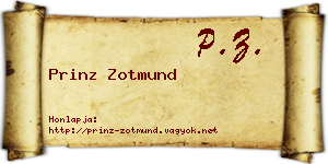 Prinz Zotmund névjegykártya